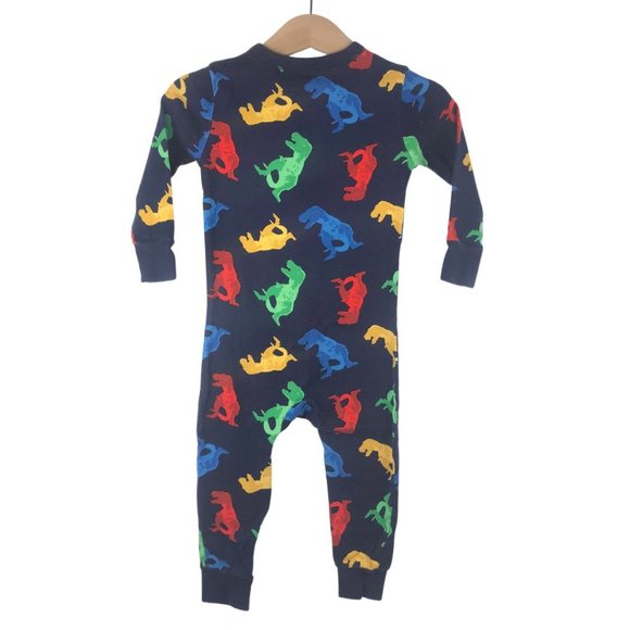Cat & Jack and Old Navy set of 2 One Piece Pijamas Rainbow and Dinosaur Print 18 - Picture 9 of 9
